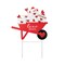 Set of 2 24"H Valentine's Metal LOVE Mail Wagon Yard Stake or Wall Décor